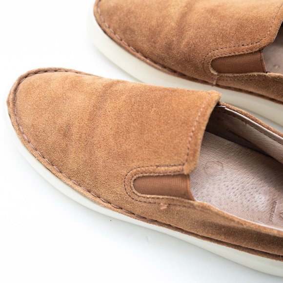 Frye Orange Tan Suede Slip On Shoes - Picture 5 of 8